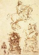 Leonardo  Da Vinci Study for the Trivulzio Equestrian Monument France oil painting artist